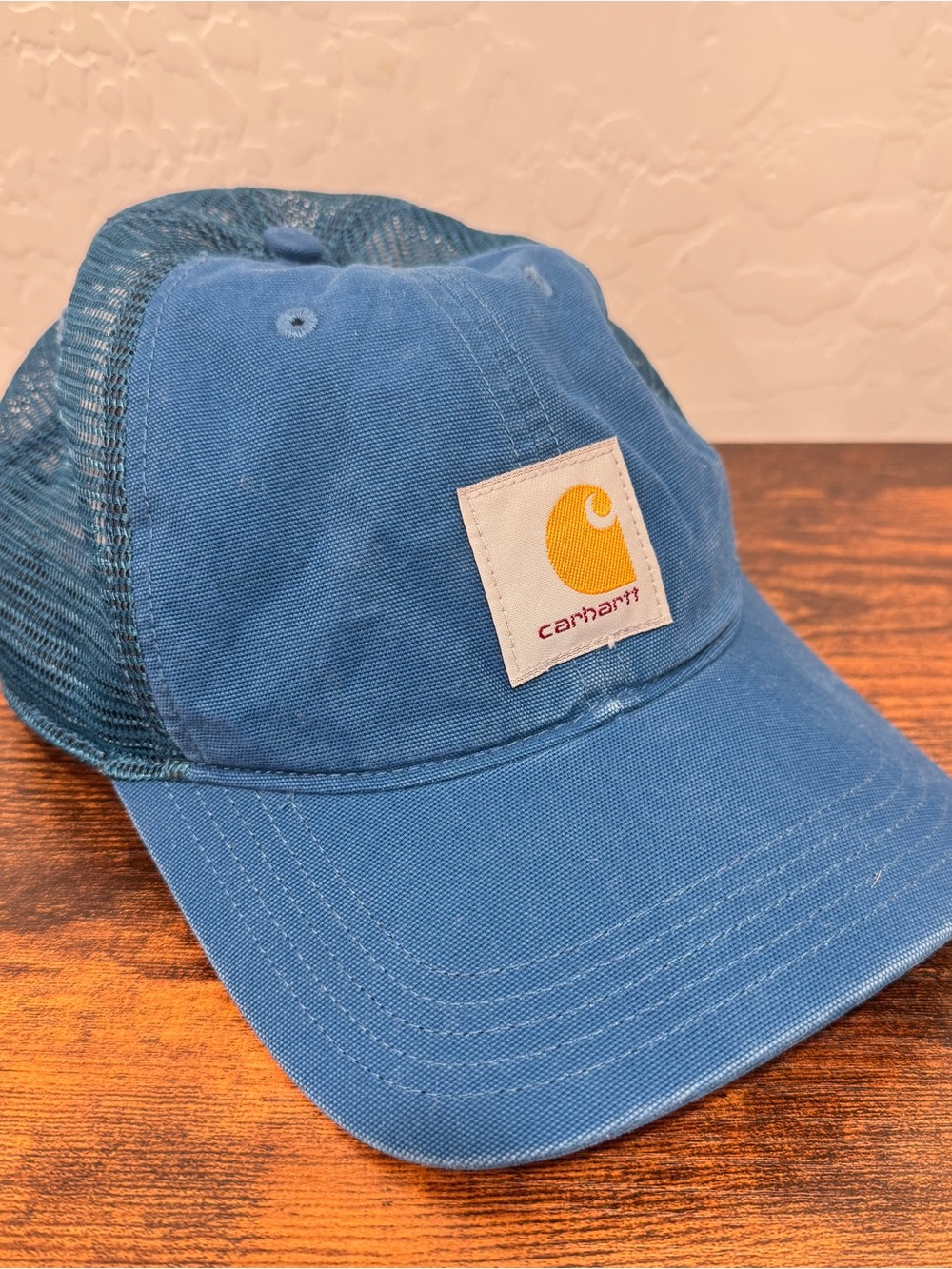 Carhartt Hat Cap Snap Back Blue Trucker Mesh Patch Logo Men's One Size Casual